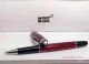 2018 Copy Mont Blanc Meisterstuck Red Rollerball Pen Silver trim (2)_th.jpg
